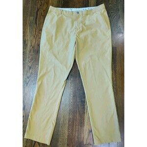 Puma Golf Pants Men's 38x32 Mustard Yellow Light Weight Performance Stretch